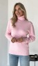 Розовый кашемировый свитер с высоким горлом